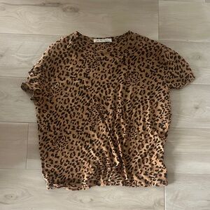 We The Free Leopard Print Blouse - Brown and Black